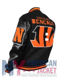 Cincinnati Bengals Rib Mashup Varsity Wool-Leather Jacket