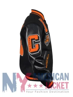 Cincinnati Rib Bengals Mashup Varsity Wool-Leather Jacket