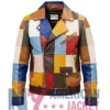 Color-Block Vibrant Leather Biker Jacket