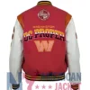 DC Washington Commanders Pink Cropped Varsity Jacket