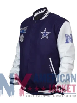 Dallas Turn It Up Classic Cowboys Varsity Rib Jacket