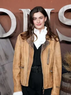 The Abandons Diana Silvers Brown Leather Jacket