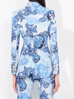 Emily In Paris S05 Blue Printed Blazer