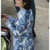 Emily In Paris S05 Lily Collins Blue Printed Blazer