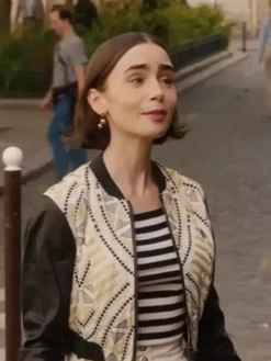 Emily In Paris S05 Lily Collins Bomber Jacket