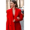 Emily In Paris S05 Lily Collins Red Coat