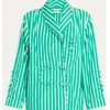 Emily In Paris Season 5 Lily Collins Striped Jacket