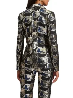 Princess Jane TV Series Emily In Paris Season05 2025 Minnie Driver Black Jacquard Blazer