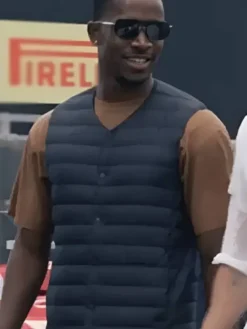 F1 Movie 2025 Damson Idris Puffer Vest