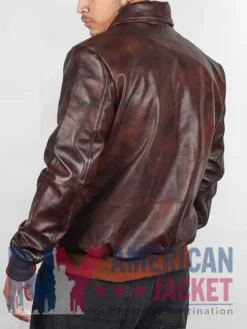 Fighter Stegaro Pilot Brown Leather Bomber A2 Jacket