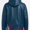 Hoodie Axton Leather Blue Jacket