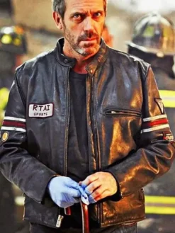 Hugh Laurie M.D House Leather Hugh Laurie Jacket