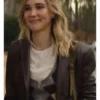 Tatum Prescott Movie Scream 7 2026 Isabel May Brown Leather Coat For Sale 