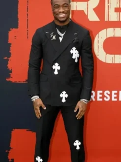 Jalen Milroe 2025 NFL Draft Red Carpet Black Blazer