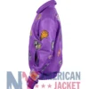 Jeff Collage Hamilton NBA Teams Purple Leather Jacket