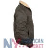 Kendall Roy Brown Succession S04 Shearling Jacket