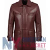 Leather Unisex Long Trench Multicolor Coat