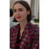 Lily Collins Emily In Paris S05 Printed Blazer