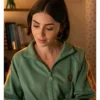 Lily Collins Emily in Paris S05 Green Track Jacket