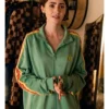 Lily Collins Emily in Paris Season 5 Green Track Jacket