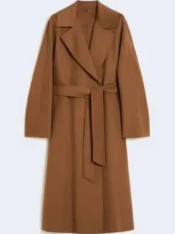 Kelly Hampson TV Series Man Vs Baby 2025 Lesley Brown Wool Wrap Coat