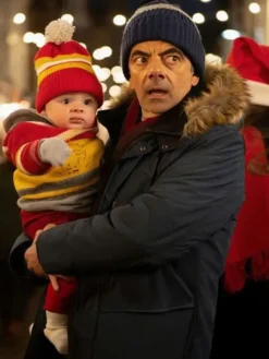 Man vs Baby Trevor Bingley Blue Parka Jacket