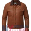 Men Stegaro Quilted Brown Leather Jacket