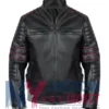 Men’s Biker Pegasus Black Leather Jacket