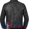Men's Black Leather Bomber Slimfit Jacket