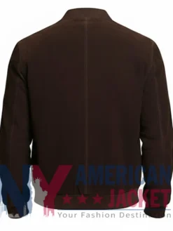 Men's Brown Suede Dark Leather Biker Jacket