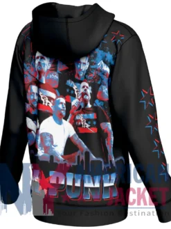 Men's CM Punk Full-Zip Black Hoodie