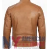 Men's Cafe Leather Racer Jacket Stegaro
