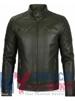 Men's Cafe Leather Racer Stegaro Jacket