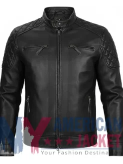 Men's Cafe Leather Stegaro Racer Jacket