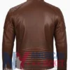 Men's Cafe Racer Leather Quilted Jacket