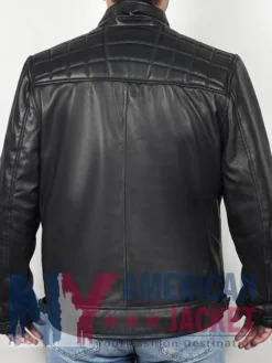 Men’s Cafe Racer Real Leather Black Biker Field Jacket