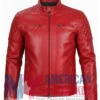 Men's Cafe Stegaro Leather Racer Jacket