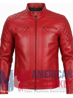 Men's Cafe Stegaro Leather Racer Jacket