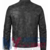 Men's Leather Black Slimfit Bomber Jacket