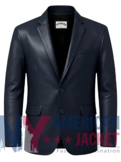 Men's Leather Multicolor Blazer Stegaro