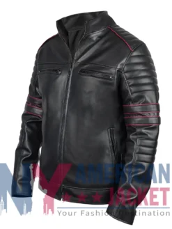 Men’s Pegasus Biker Leather Black Jacket