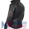 Men’s Pegasus Black Biker Leather Jacket