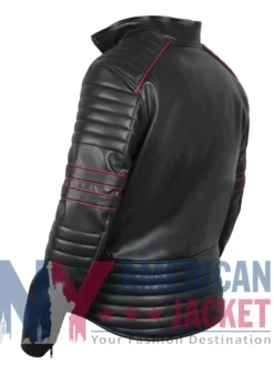 Men’s Pegasus Black Biker Leather Jacket