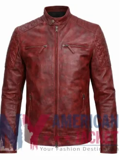 Men's Stegaro Cafe Racer Leather Jacket