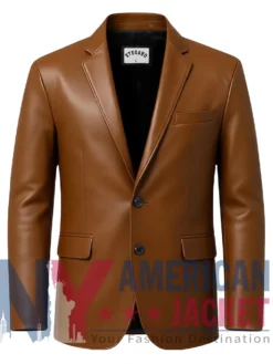 Men's Stegaro Leather Multicolor Blazer