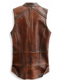 Men’s Vintage Leather Brown Vest