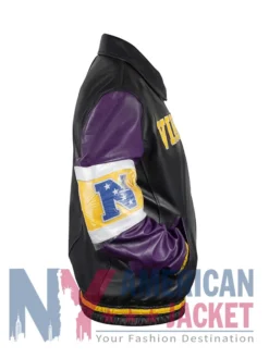 Minnesota Leather Vikings Bomber Jacket