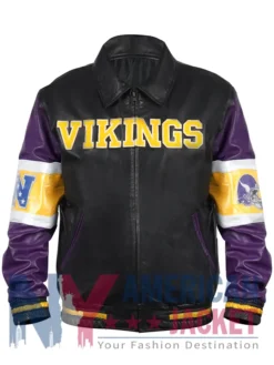Minnesota Vikings Bomber Leather Jacket