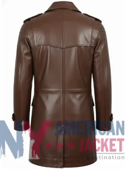Multicolor Leather Unisex Long Trench Coat