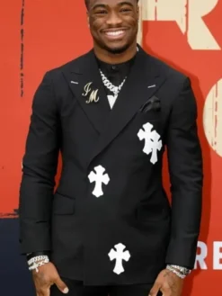 NFL Jalen Milroe 2025 Draft Red Carpet Black Blazer